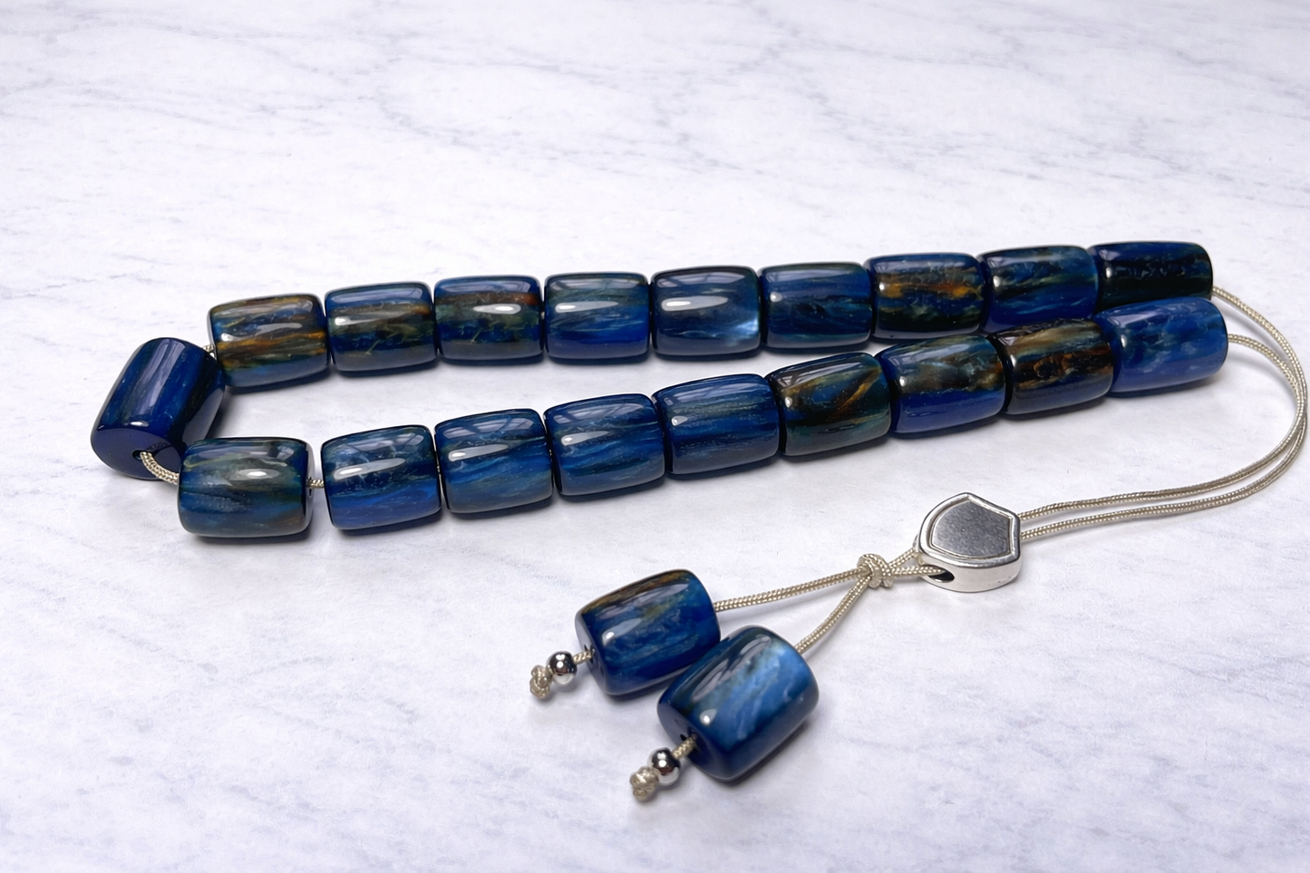 Blue worry beads - Greek gift - Anti stress gift - Blue komboloi - Gift for Him