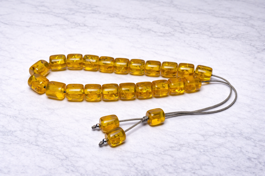 Orange Glitter Worry Beads - Stop Smoking Gift -  Gift for Her