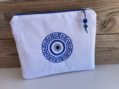 Pochette Motif Brodée Grec et Oeil   –  Souvenir Grec