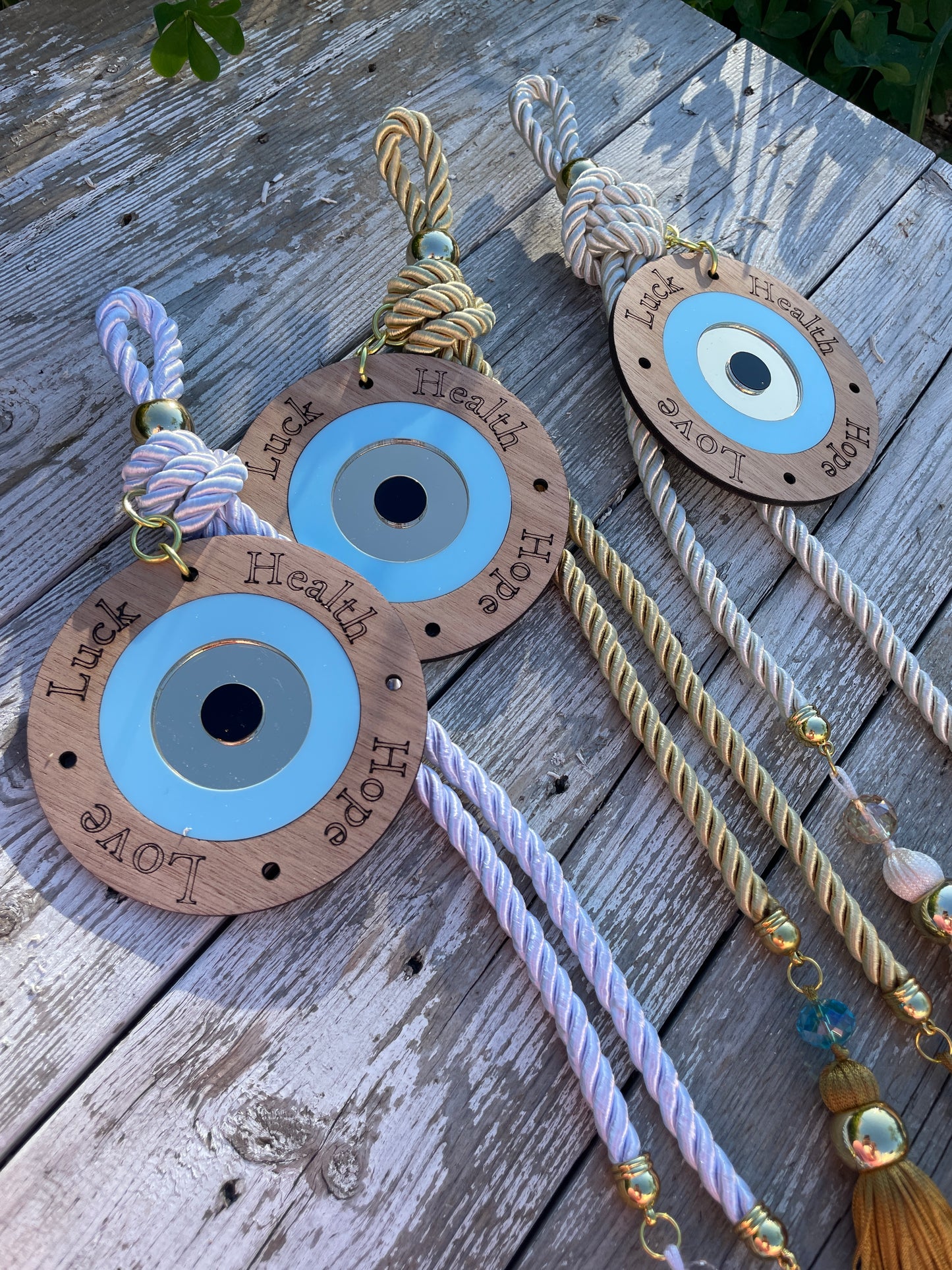 Evil Eye Wishes Wall Hanging, Tassel Housewarming, New Years Gift, House Protection