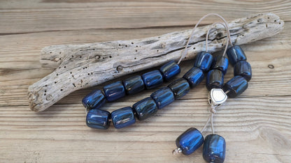 Blue worry beads - Greek gift - Anti stress gift - Blue komboloi - Gift for Him