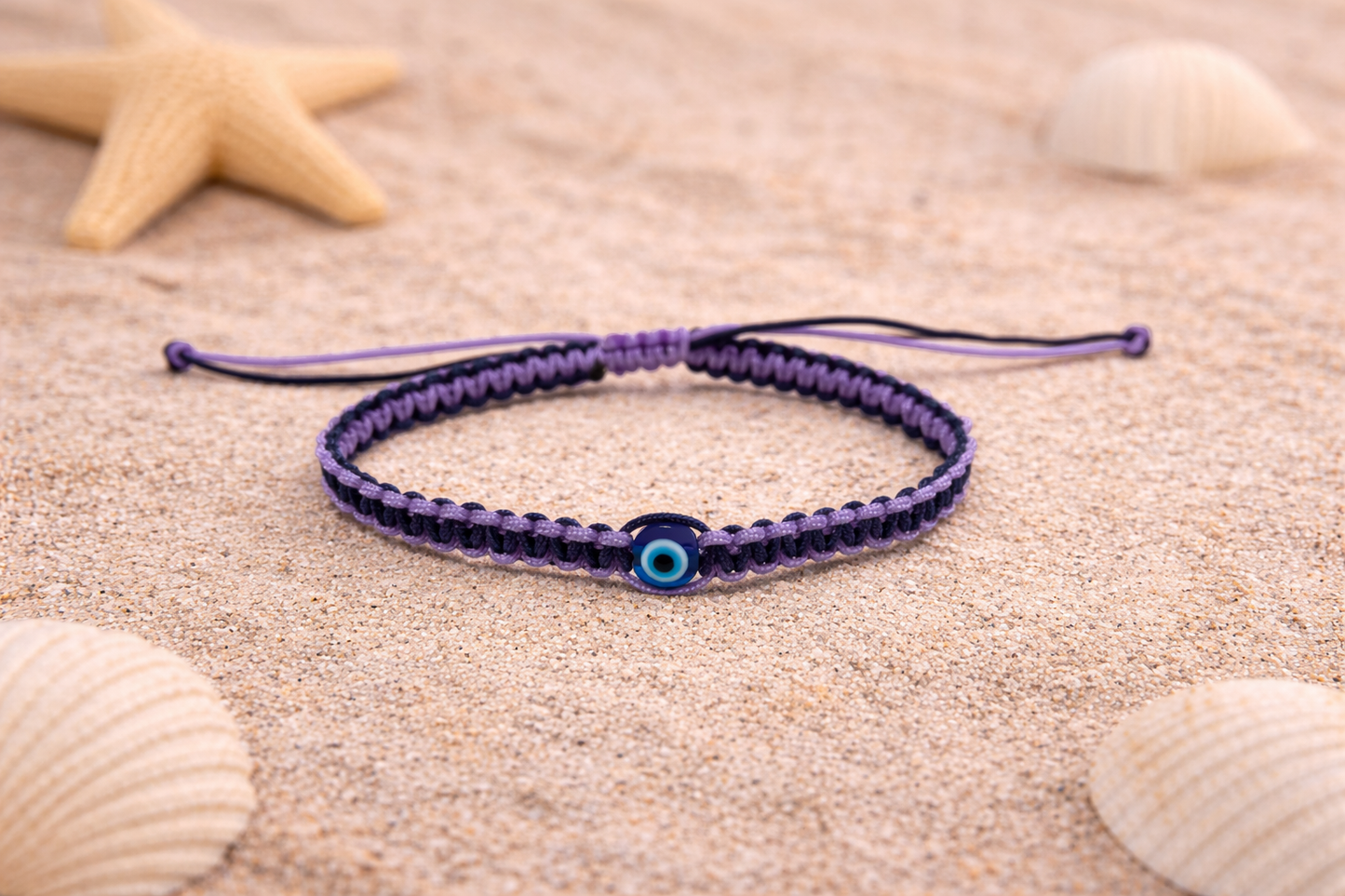 Bracelet Macramé Oeil Bleu - Idée cadeau
