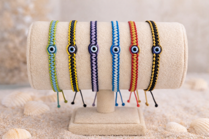 Bracelet Macramé Oeil Bleu - Idée cadeau