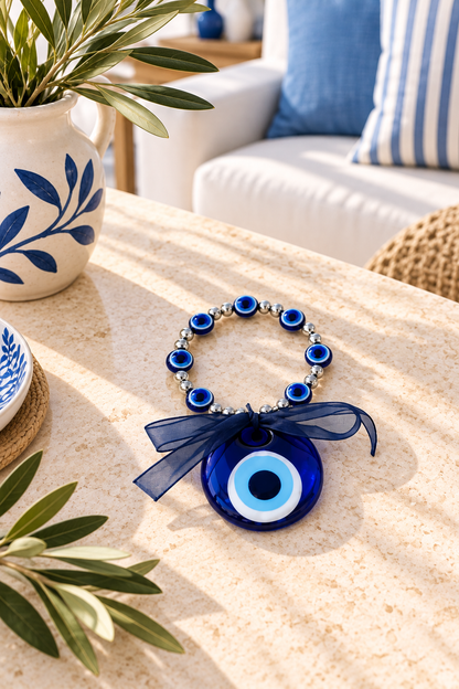 Small Authentic Greek Evil Eye Wall Hanging