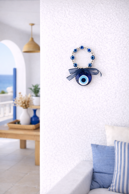 Oeil Bleu En Verre - Porte Bonheur Grec