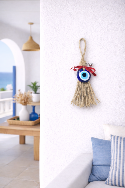 Décoration murale oeil bleu - Protection de la maison - Oeil en verre