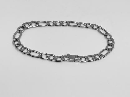 Stainless Steel Figaro Link Bracelet - Men's Bracelet - Gift for Him