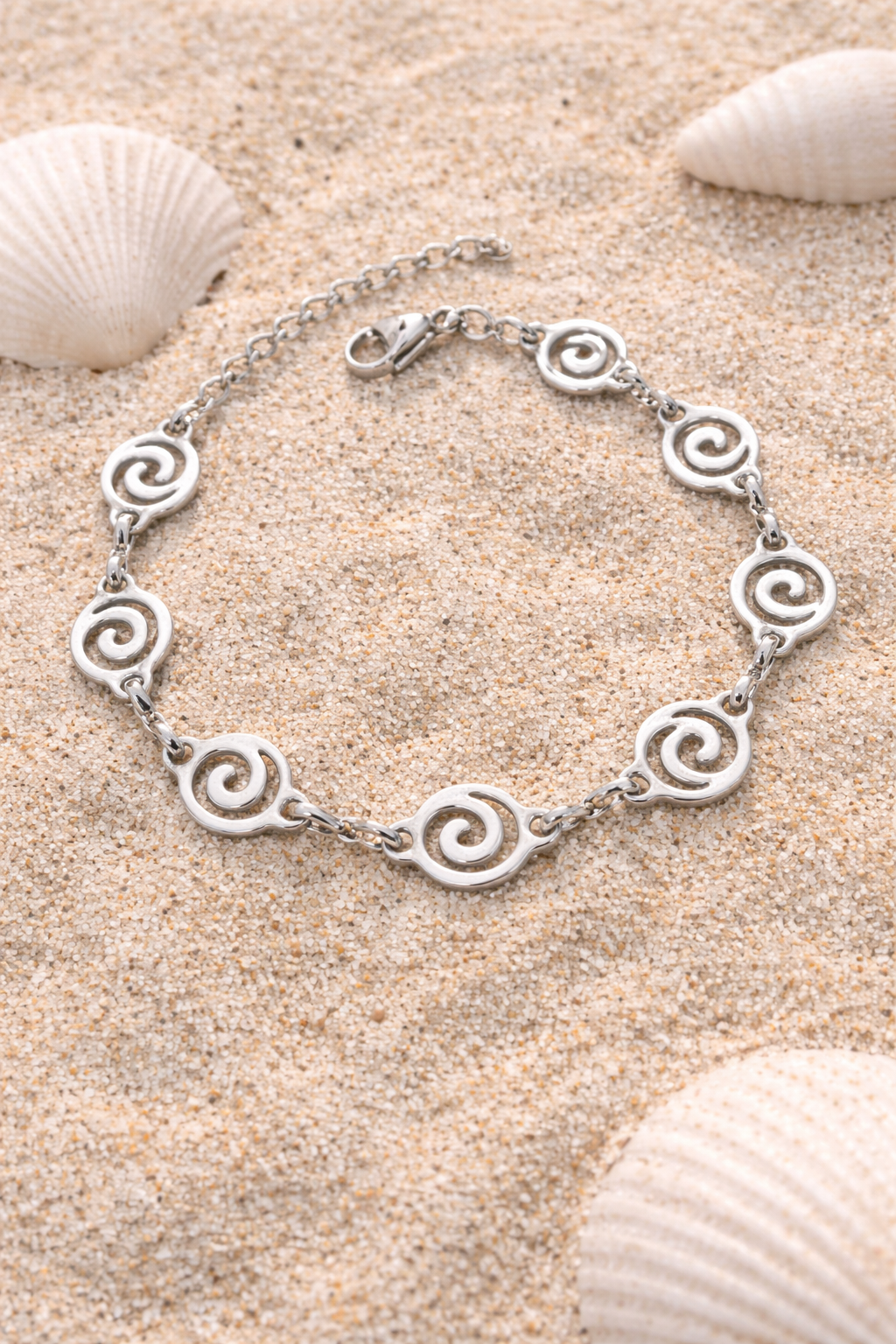 Stainless Steel Spiral or Rhombus Bracelet | Adjustable Jewelry