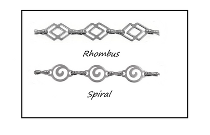 Stainless Steel Spiral or Rhombus Bracelet | Adjustable Jewelry