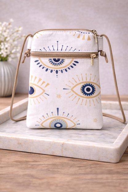 Evil Eye Cellphone Bag – Crossbody Cellphone Bag – Greek Gift - Gift for Her