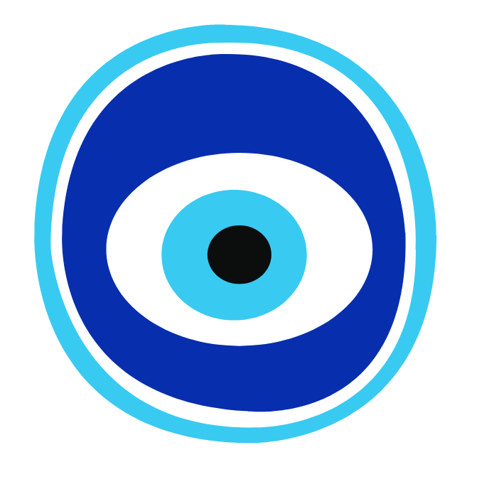 Evil Eye Dog Tag - Small Medium Dog Tag - Available in 8 Designs
