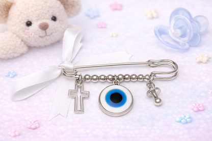 Baby Evil Eye Safety Pin - Baby Protection - Baby Shower Gift