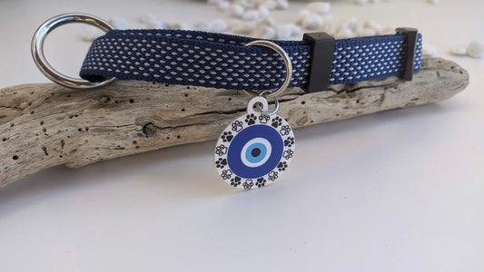 Médaillon Oeil Bleu pour Chien - Protection des Animaux