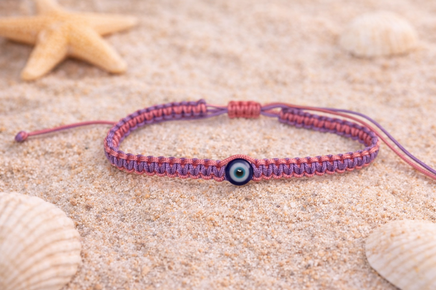 Bracelet Macramé Oeil Bleu - Idée cadeau