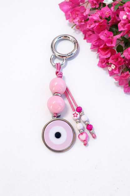 Bijou de Sac ou Porte clés Oeil Bleu ciel Porte-Bonheur – Élégance et Protection