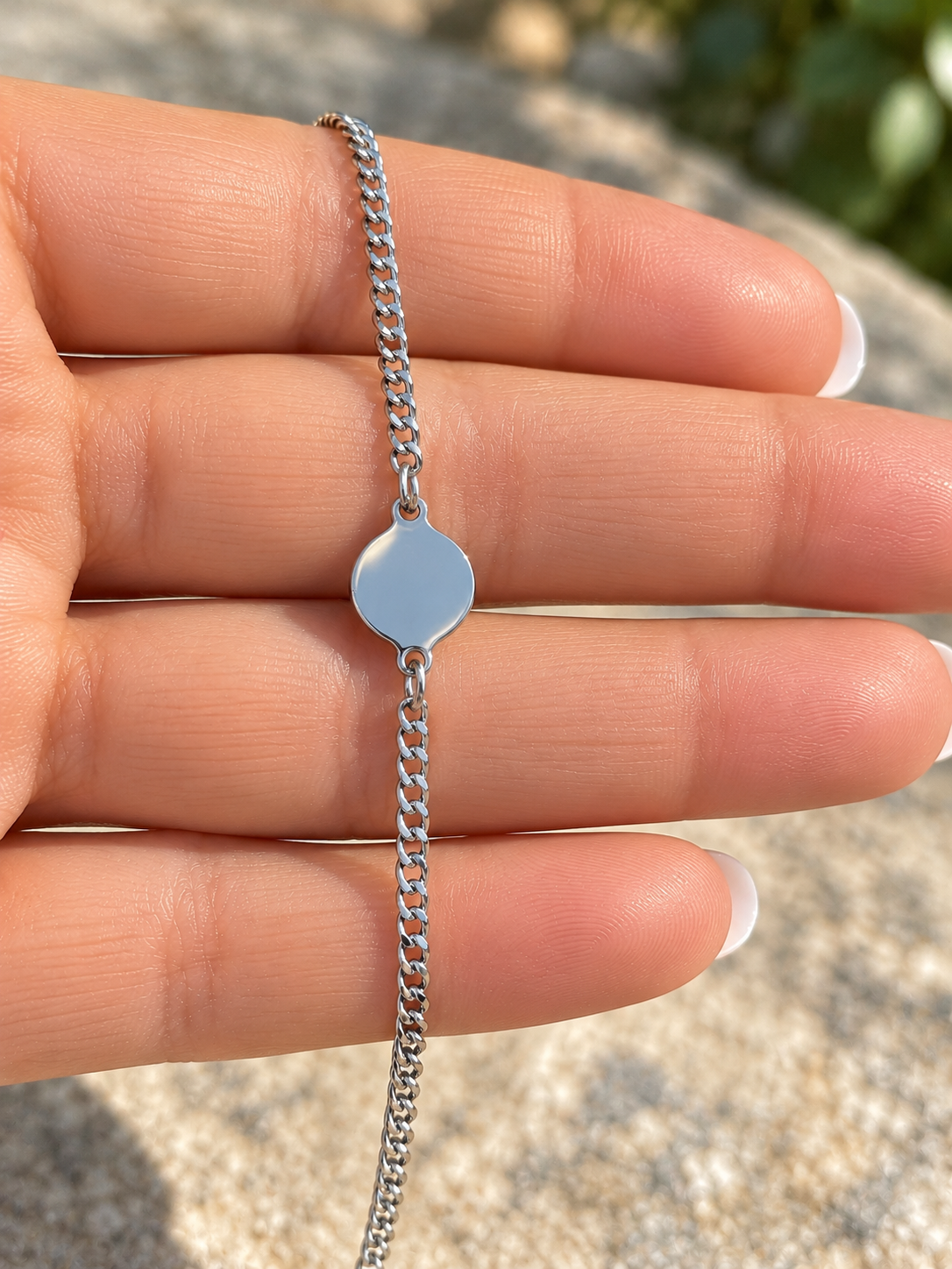 Bracelet Oeil Grec en Acier Inoxydable – Émail Bleu – Bijou Unisexe – 3 Styles de Chaînes