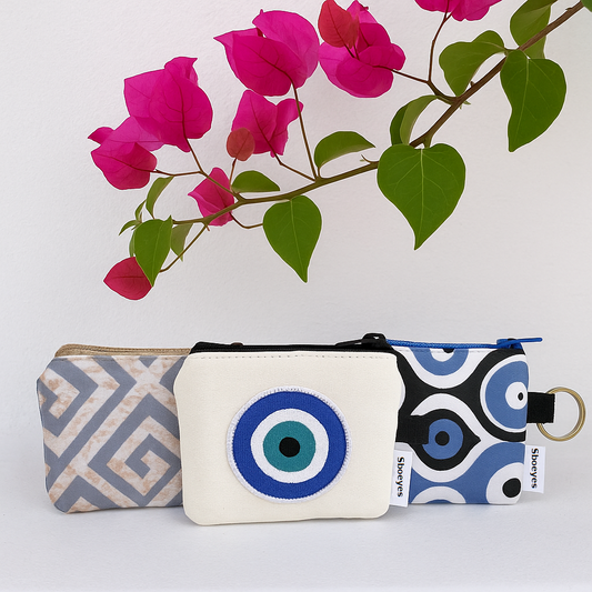 Petits Porte-Monnaie Porte-Clés en Tissu - Etui Carte Bleue - Idée cadeau