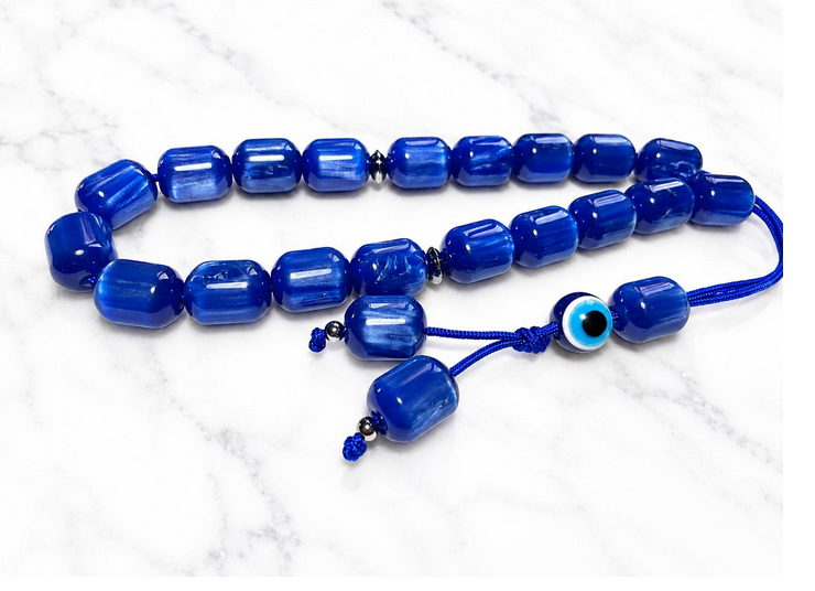 Blue Evil Eye Komboloi Worry Beads - Greek Gift