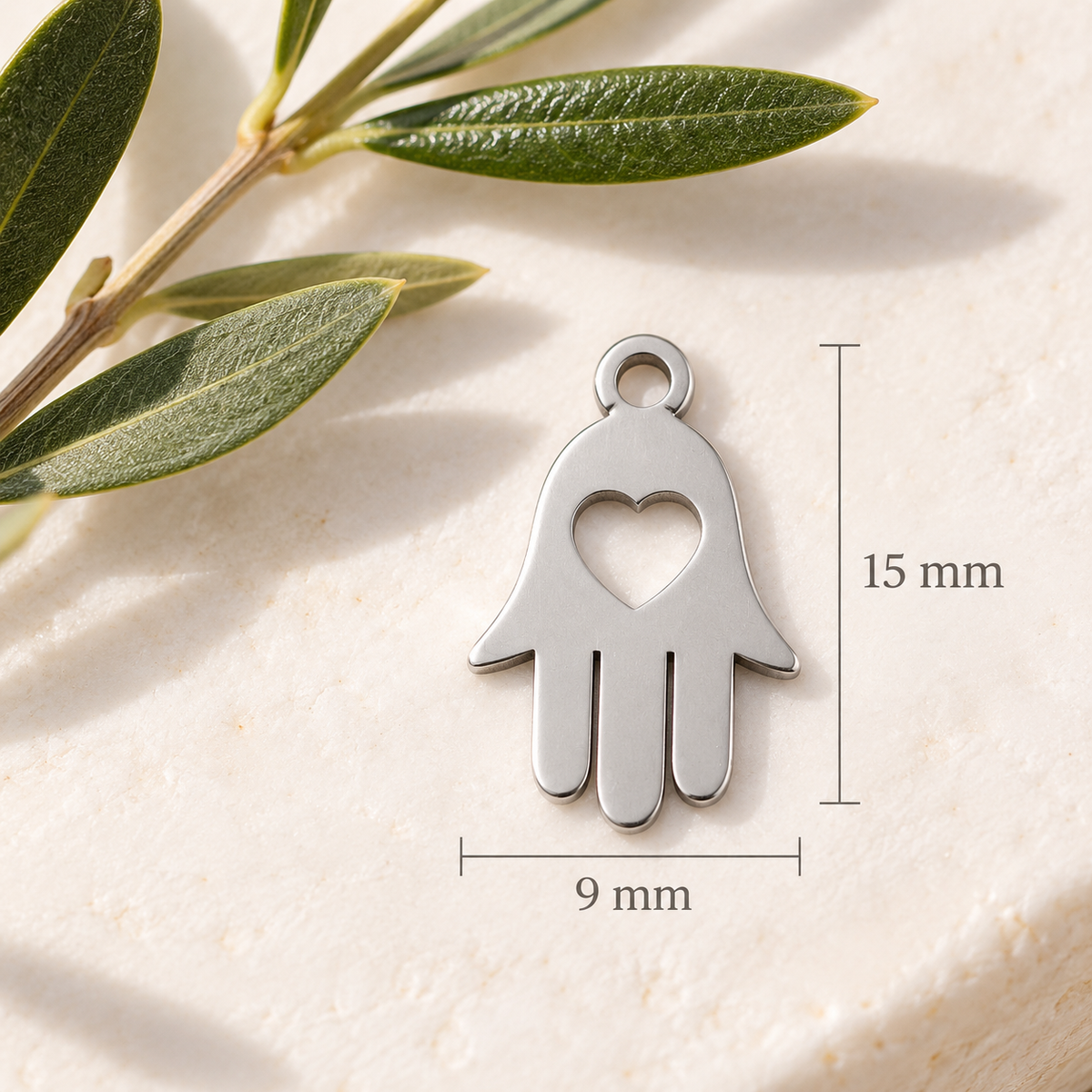 Collier Main de Fatma en Acier Inoxydable - Minimalist Greek Jewelry