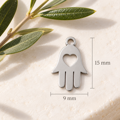 Collier Main de Fatma en Acier Inoxydable - Minimalist Greek Jewelry