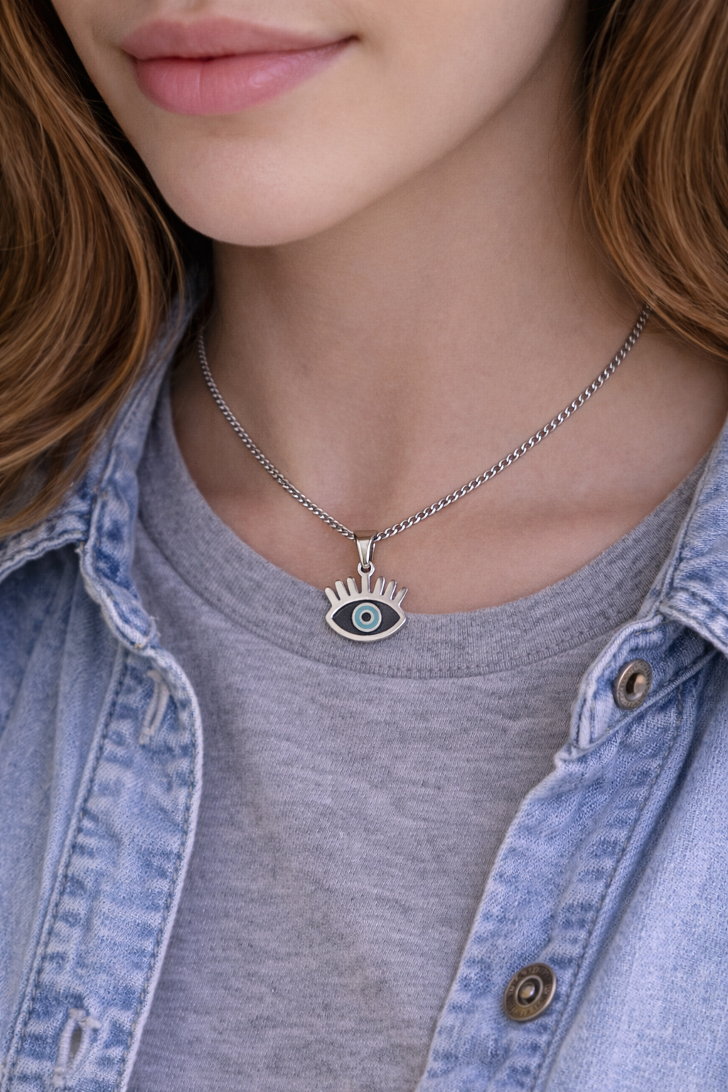 Collier oeil noir en Acier inoxydable 