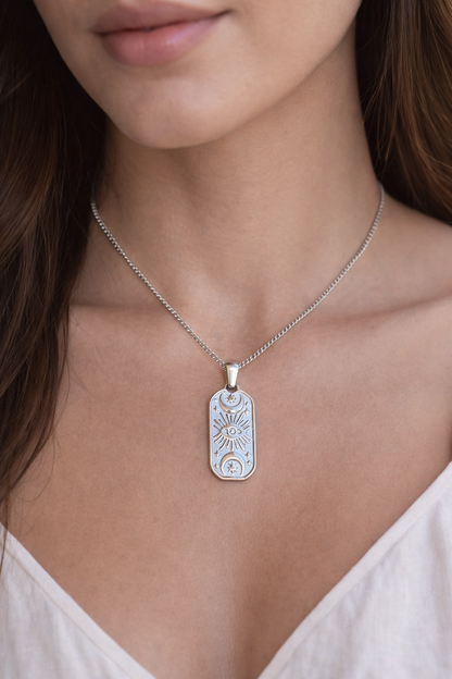 Stainless Steel Eye Necklace – Celestial & Minimalist Jewelry