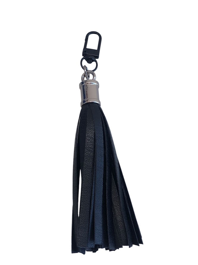 Tassel handbag charm - Faux leather tassel charm - Purse charm