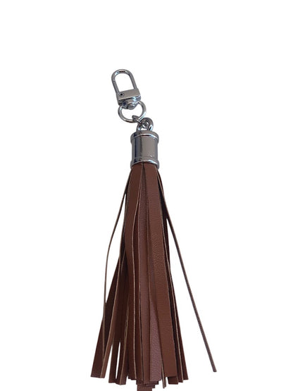 Tassel handbag charm - Faux leather tassel charm - Purse charm