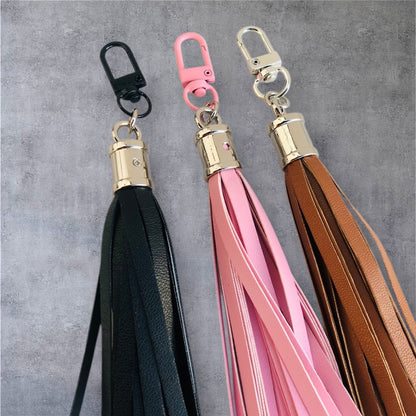 Tassel handbag charm - Faux leather tassel charm - Purse charm