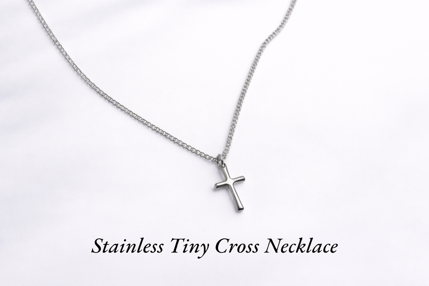 Minimalist Stainless Steel Cross Necklace - Dainty Faith Jewelry for Women