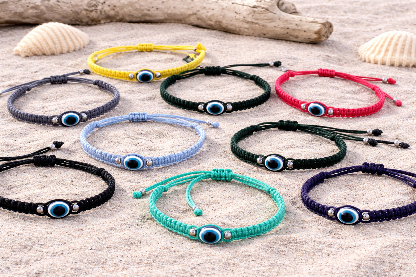 Evil Eye Protection Bracelet - Gift for Him or for Her - Many Colors Available