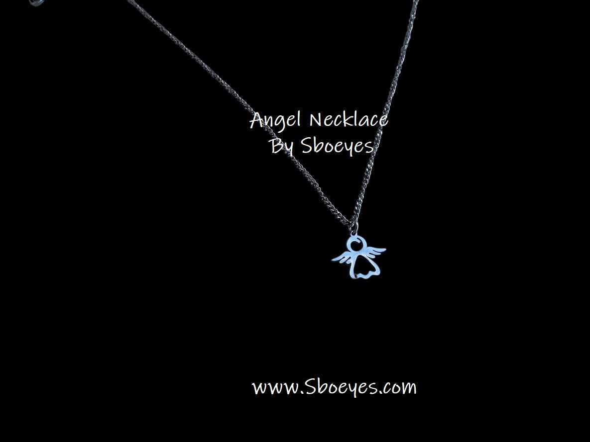 Tiny Guardian Angel Necklace | Stainless Steel Gift for Her