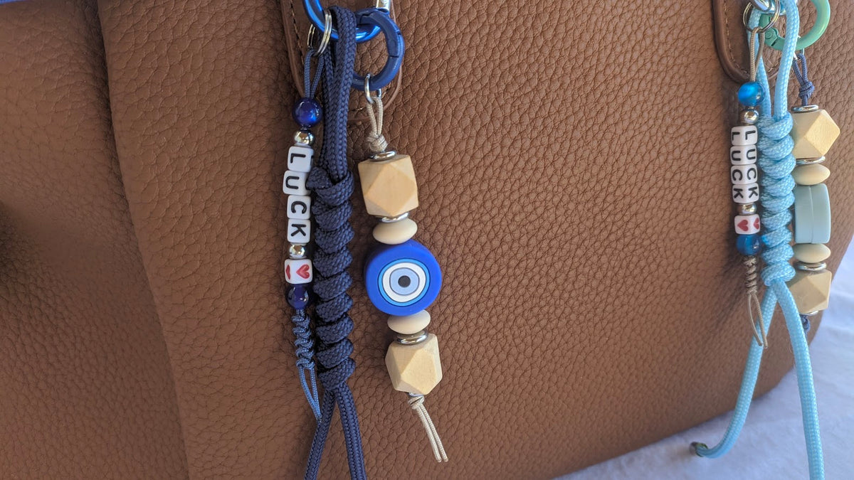 Bijou de sac oeil bleu - Bijou Porte Bonheur - Décoration Sac