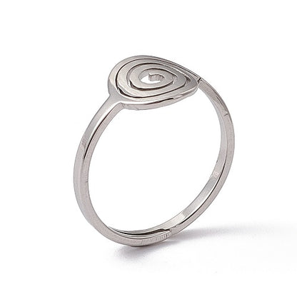 Bague spirale ajustable en acier inoxydable - Bijoux en acier inoxydable - Cadeau pour elle