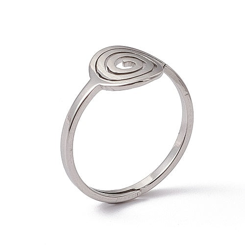 Adjustable Spiral Stainless Ring  - Stainless steel jewelry - Gift for her