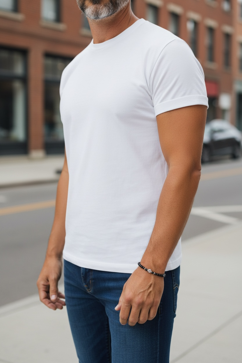 Bracelet Homme Onyx Noir Mat & Acier Inoxydable – Charm Oeil Protecteur