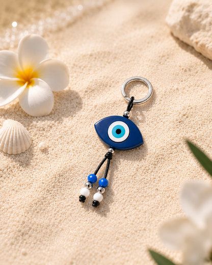 Blue Silicone Evil Eye Bag Charm