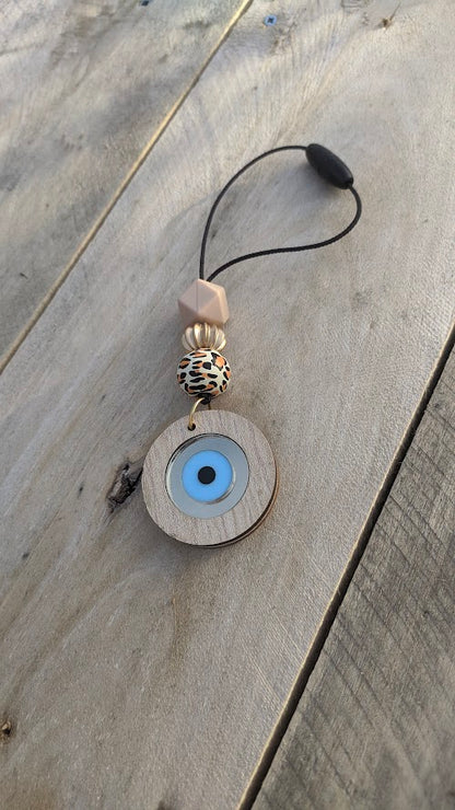 Bijou de rétroviseur Oeil Bleu en Bois