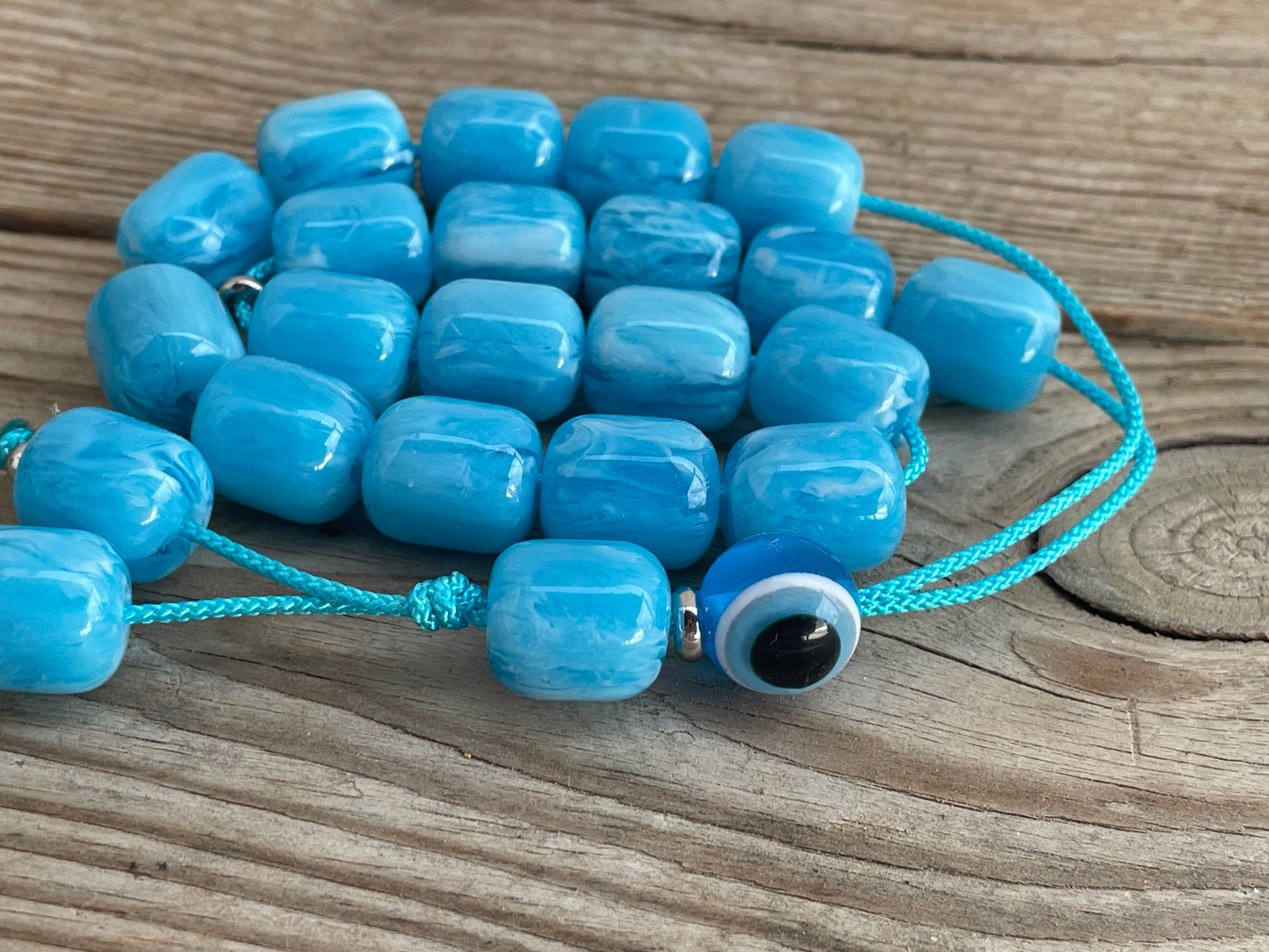 Komboloi Grec Turquoise Oeil Bleu Pour Homme - Passe-temps