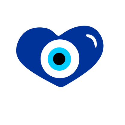 Evil Eye Dog Tag - Small Medium Dog Tag - Available in 8 Designs