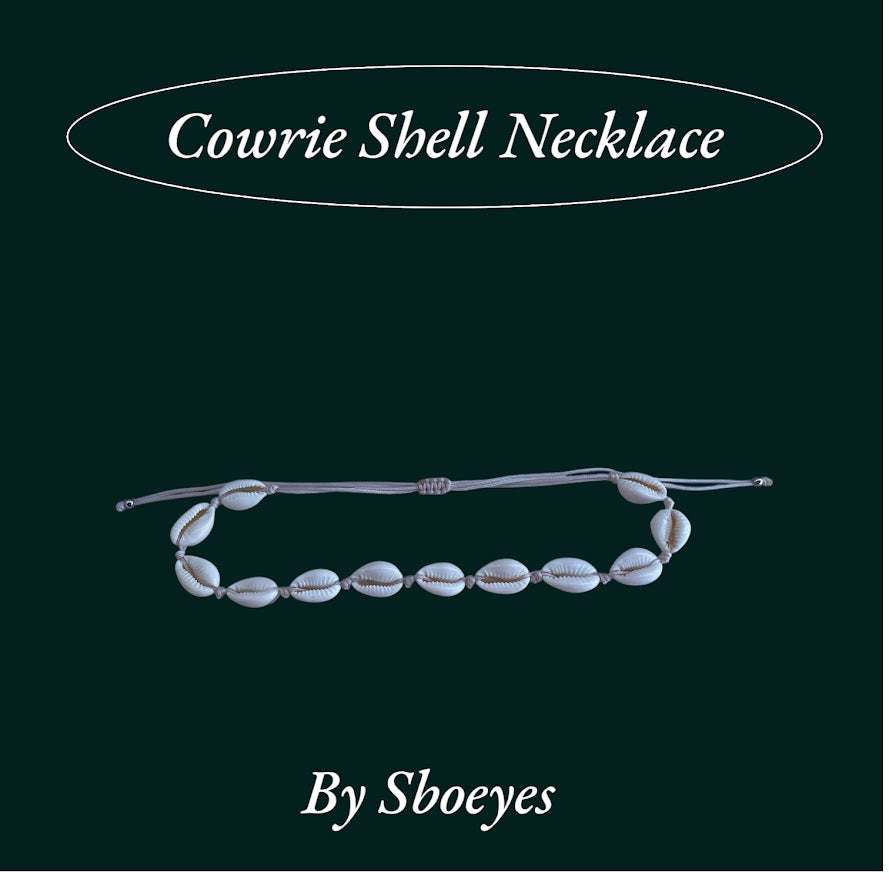 Cowrie Shell Necklace - Beach Shell Choker - Gift for Her - Adjustable Necklace