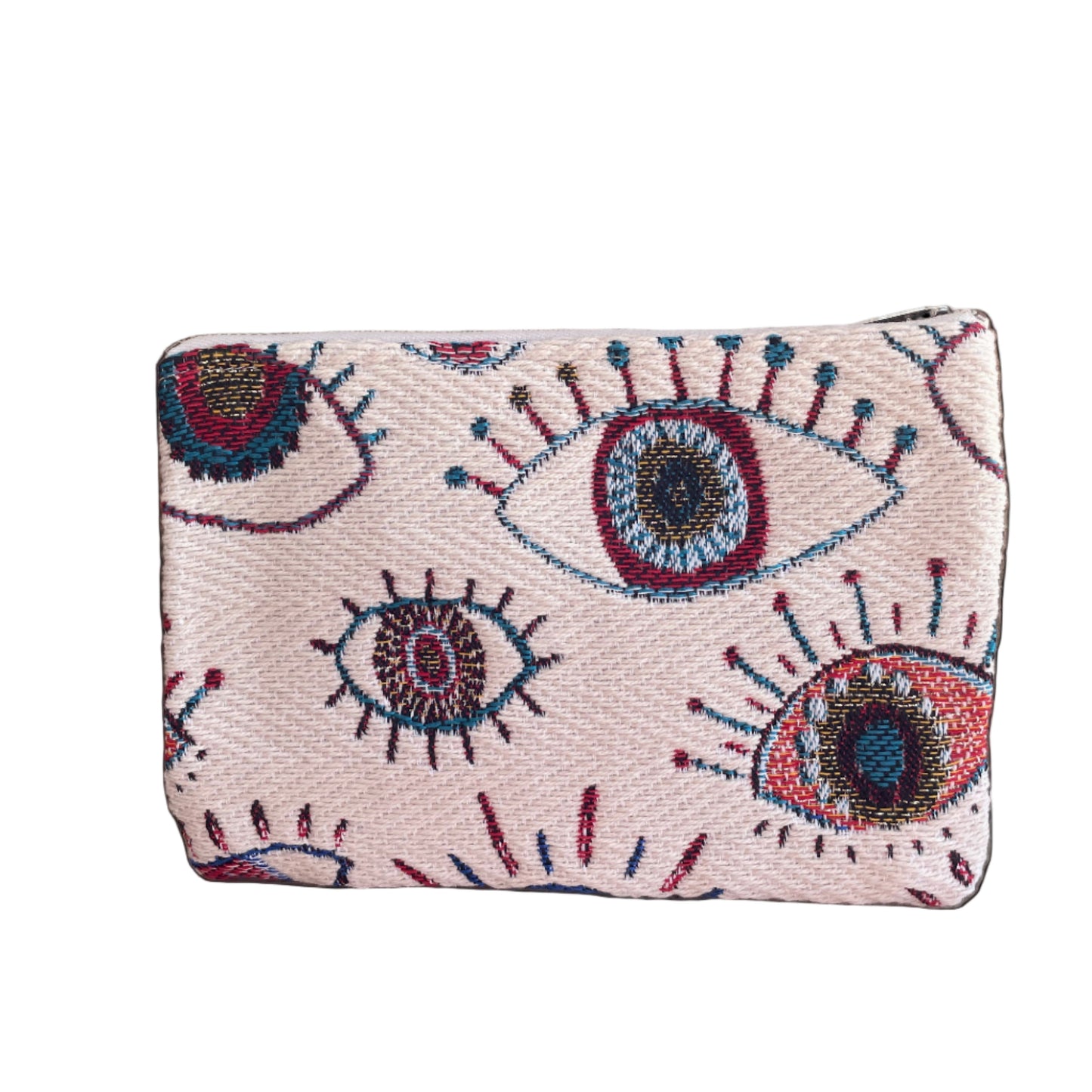Pochette Oeil Bleu Tissus Jacquard  - Cadeau grec