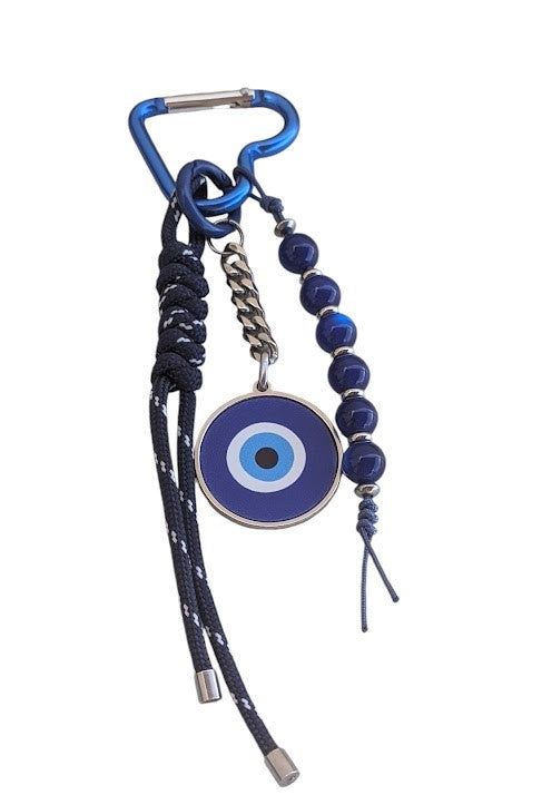 Εvil Eye Bag Charm - Beaded Bag Charm - Stainless Bag Charm - Greek Gift