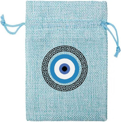 Greek Key Evil Eye Machine Embroidery Design - Digital Embroidery File