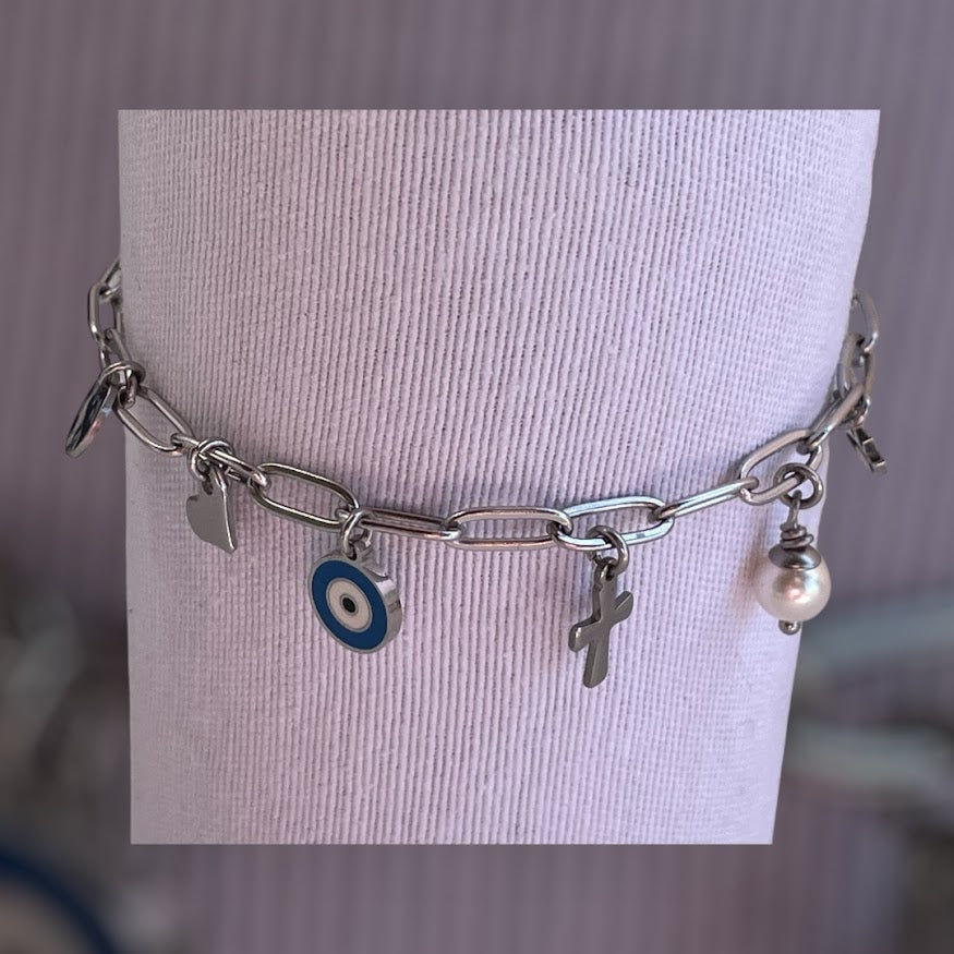 Custom Evil Eye Charm Bracelet | Create Your Own Greek Jewelry