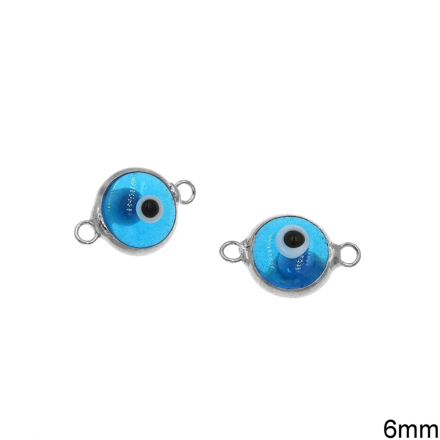 Collier Oeil Bleu et Croix en Argent 925