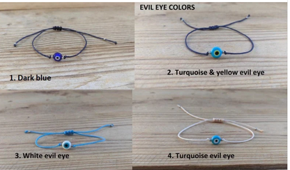 Greek Evil Eye Bracelet with Glass Beads | Lucky Charm Gift