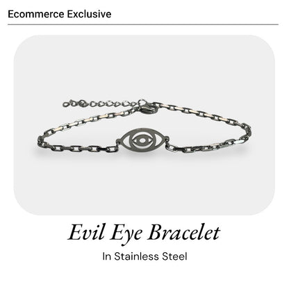 Lucky Stainless Steel Bracelet – Hamsa Hand or Evil Eye
