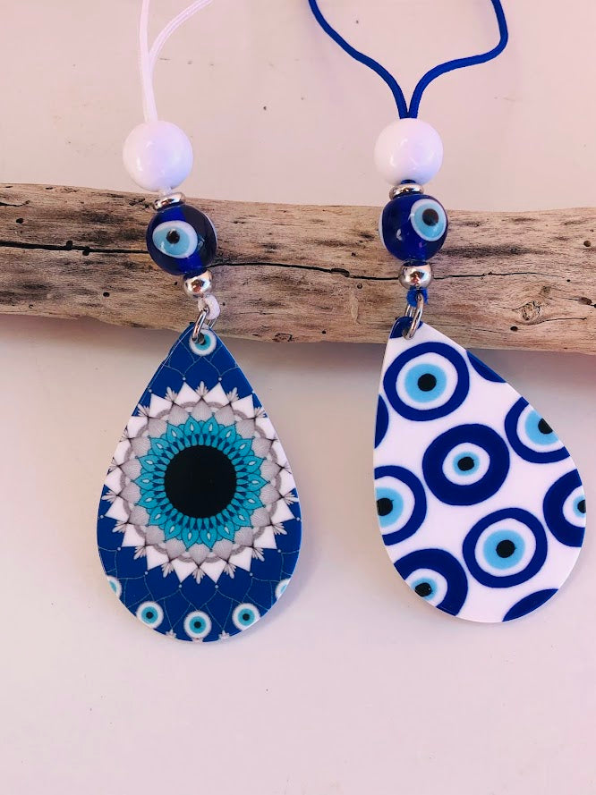 Evil eye Car Mirror Charm - Evil eye protection - Mandala evil eye charm - Greek Gift