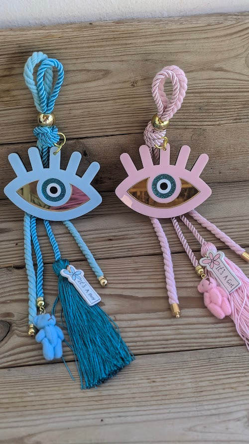 Baby Evil Eye Wall Hanging - New Born Gift - Baby Room Protection